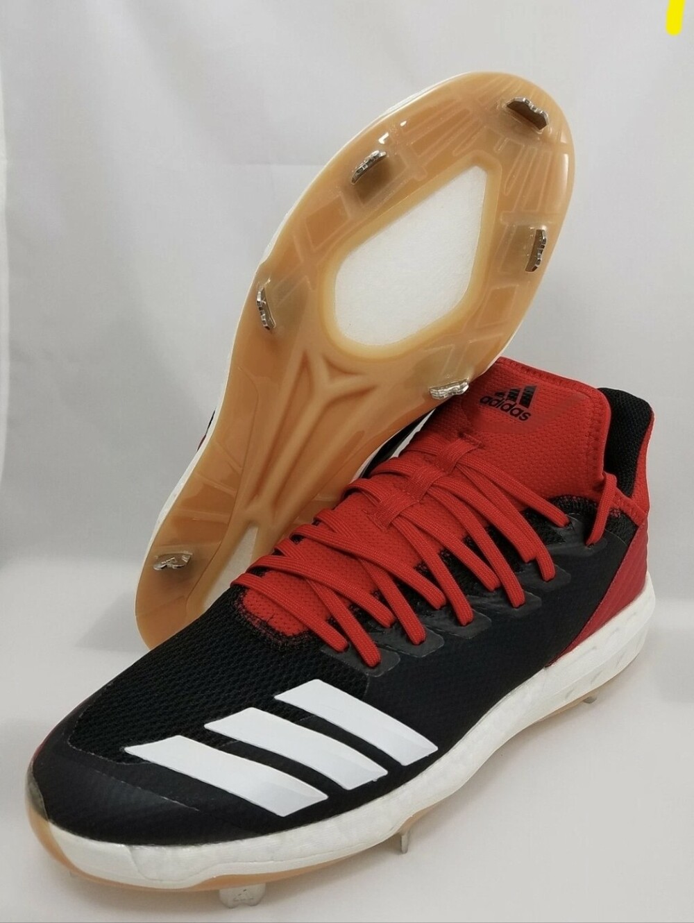 Adidas Boost Icon 4 Metal Baseball Cleats Black Red NWT SIZE 9.5